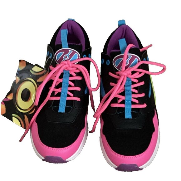 HEELYS Force HE100881 Black Pink Neon Multi Color Shoes Youth 6/ Women's 7 *READ - Picture 2 of 15